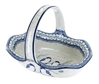 Polish Pottery Bluebird Basket