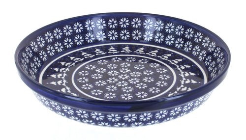 Polish Pottery Winter Nights Pie Plate