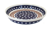 Polish Pottery Stars & Stripes Pie Plate