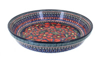 Polish Pottery Jungle Flower Pie Plate