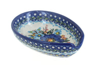 Polish Pottery Garden of Blue Small Spoon Rest