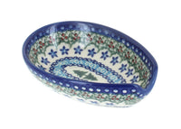 Polish Pottery Holiday Pine Small Spoon Rest
