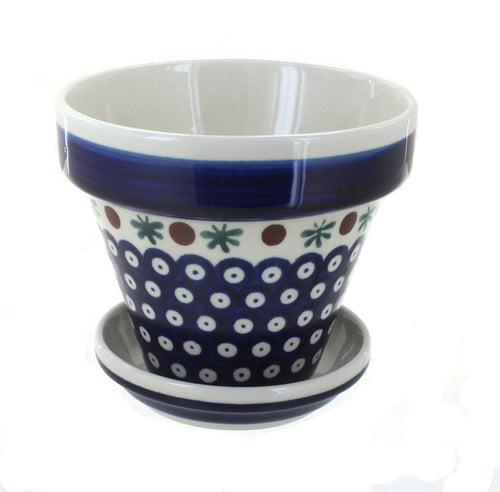 Polish Pottery Nature Small Flower Pot
