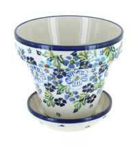 Polish Pottery Vintage Violet Small Flower Pot