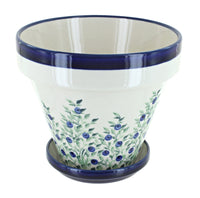 Polish Pottery Porcelain Vine Medium Flower Pot