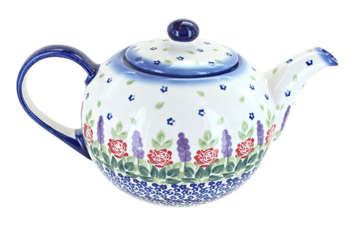 Polish Pottery Roses Are Red Large Teapot