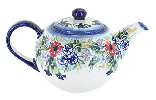 Polish Pottery Summer Garden Large Teapot
