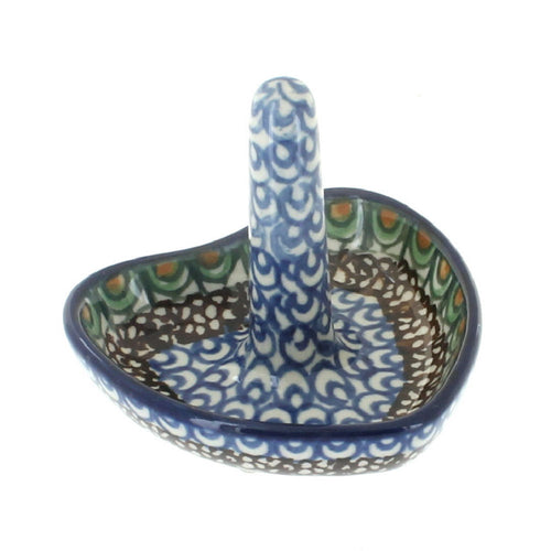 Polish Pottery Mardi Gras Ring Holder