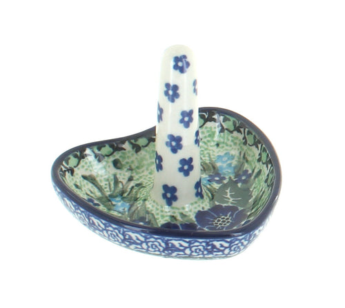 Polish Pottery Sapphire Fields Ring Holder