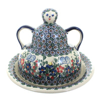 Polish Pottery Garden Butterfly Cheese Lady