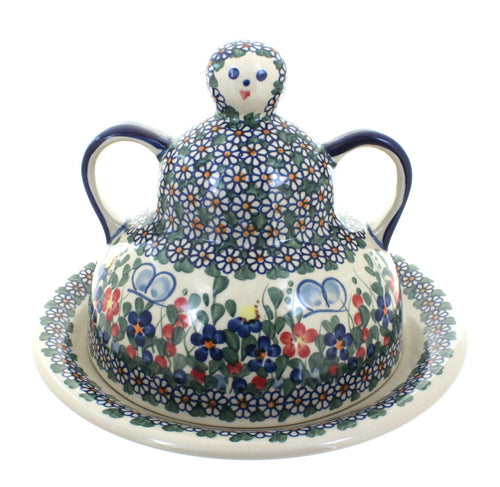 Polish Pottery Garden Butterfly Cheese Lady