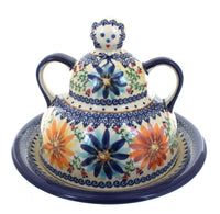 Polish Pottery Autumn Burst Cheese Lady