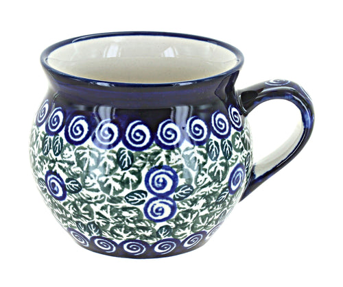 Polish Pottery Seaside Swirl Medium Bell Shaped Mug