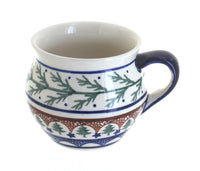 Polish Pottery Evergreen Medium Bell Shaped Mug