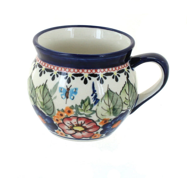 Floral Butterfly Medium Bell Shaped Mug