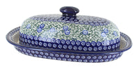 Polish Pottery Seaside Swirl Bread Container