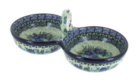 Polish Pottery Sapphire Fields Divided Seasoning Cellar