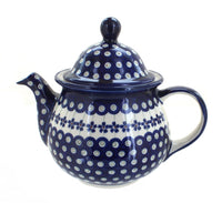 Polish Pottery Flowering Peacock Large Teapot