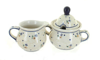 Polish Pottery Country Meadow Cream & Sugar Set