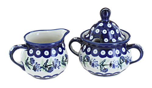 Polish Pottery Sweet Annie Creamer & Sugar Set