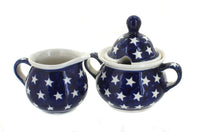 Polish Pottery Stars Cream & Sugar Set