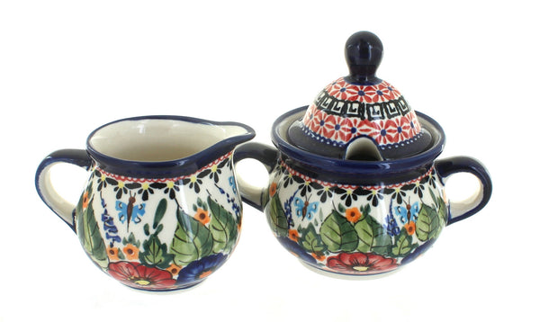 Floral Butterfly Cream & Sugar Set