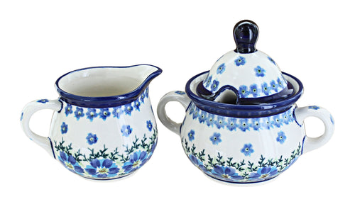 Polish Pottery Kalina Creamer & Sugar Set