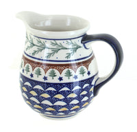 Polish Pottery Evergreen Small Pitcher