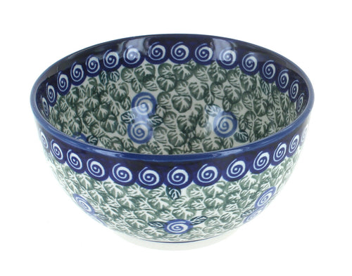 Polish Pottery Seaside Swirl Dessert Bowl