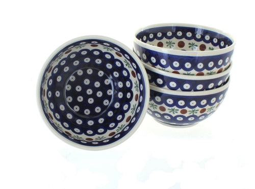 Polish Pottery Nature 4 Piece Dessert Bowl Set
