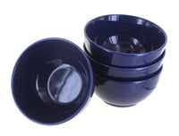 Polish Pottery Cobalt 4 Piece Dessert Bowl Set