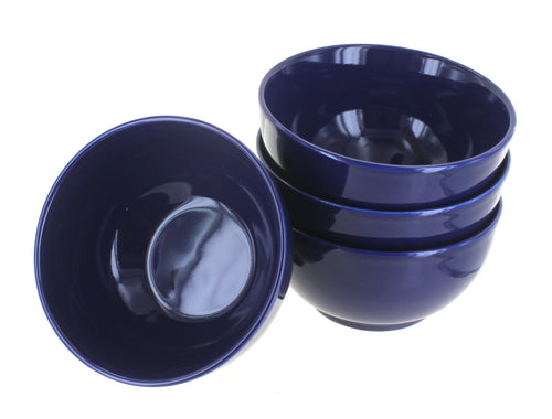 Polish Pottery Cobalt 4 Piece Dessert Bowl Set
