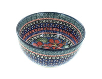Polish Pottery Jungle Flower Dessert Bowl