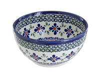 Polish Pottery Mosaic Flower Dessert Bowl