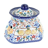Polish Pottery Butterfly Small Garlic Keeper