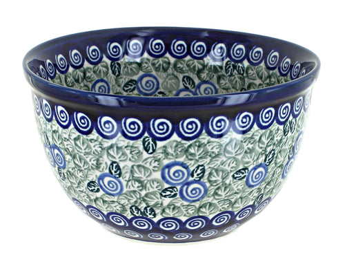 Polish Pottery Seaside Swirl Small Mixing Bowl