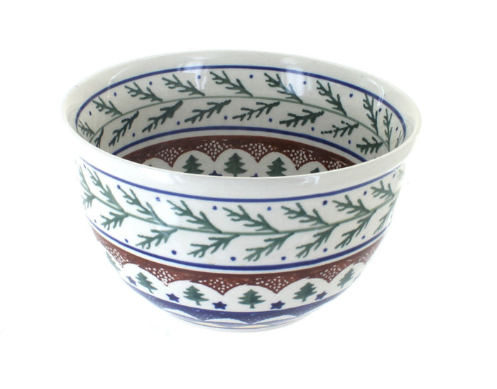 Polish Pottery Evergreen Small Mixing Bowl