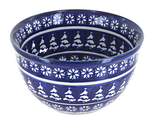 Polish Pottery Winter Nights Small Mixing Bowl