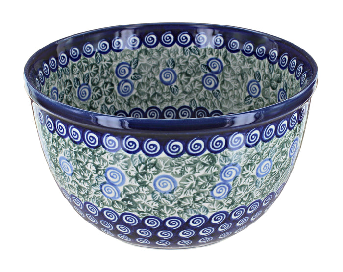 Polish Pottery Seaside Swirl Medium Mixing Bowl