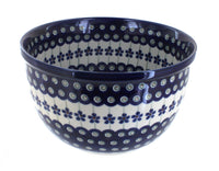 Polish Pottery Flowering Peacock Medium Mixing Bowl