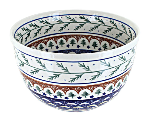 Polish Pottery Evergreen Medium Mixing Bowl