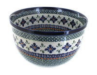 Polish Pottery Mosaic Flower Medium Mixing Bowl