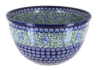 Polish Pottery Seaside Swirl Large Mixing Bowl