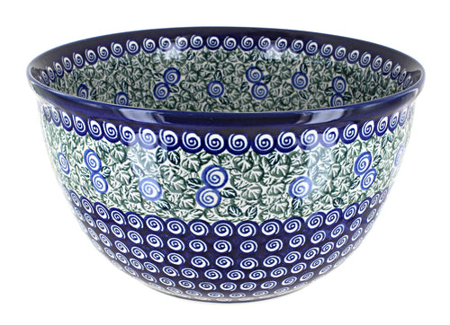 Polish Pottery Seaside Swirl Large Mixing Bowl