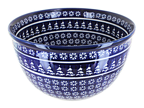 Polish Pottery Winter Nights Large Mixing Bowl