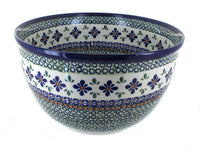 Polish Pottery Mosaic Flower Large Mixing Bowl