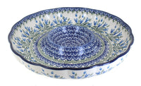 Polish Pottery Tulip Bouquet Chip & Dip Plate