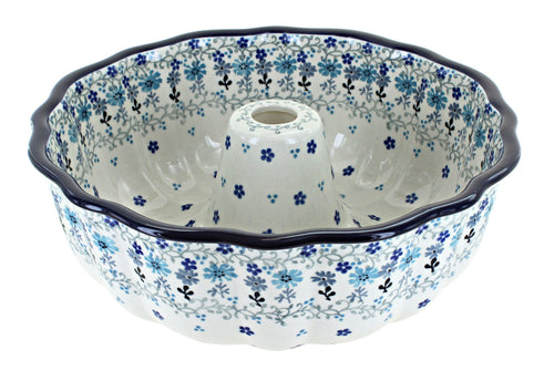 Polish Pottery Celeste Ring Cake Pan