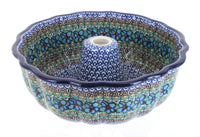 Polish Pottery Mardi Gras Ring Cake Pan