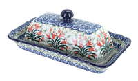 Polish Pottery Spring Tulip Butter Dish